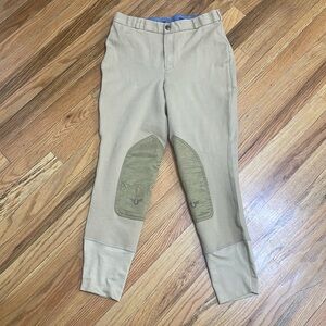 TuffRider Mens Cotton Knee Patch Breech 32 Light Tan